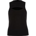 River Island Womens Rib Cut Out Front Tank Top