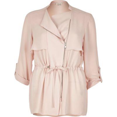 River Island Womens Blush Drawstring Shacket