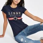 River Island Womens Front Print Fitted T-shirt