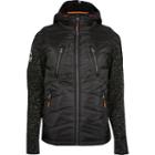 River Island Mens Superdry Knitted Sleeve Hooded Coat