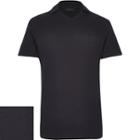 River Island Mensdark Waffle Reverse Collar Polo Shirt
