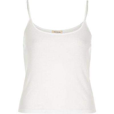 River Island Womens White Cami Crop Top