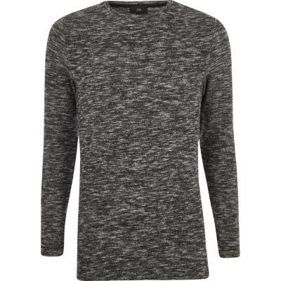 River Island Mens Knit Muscle Fit Longline Sweater