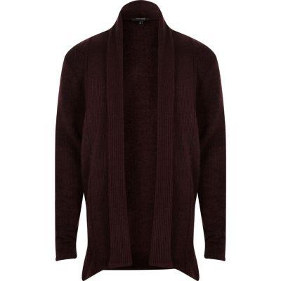 River Island Mens Draped Longline Cardigan