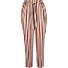 River Island Womens Stripe Soft Tie Tapered Pants