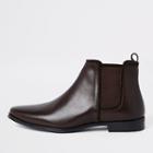 River Island Mens Chocolate Leather Chelsea Boot