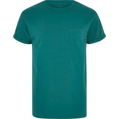 River Island Mens Crew Neck Chest Pocket T-shirt
