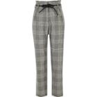 River Island Womens Check Tapered Rope Belt Trousers