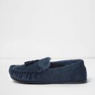 River Island Mens Borg Lined Tassel Moccasin Slippers