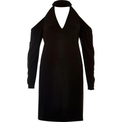 River Island Womens Cold Shoulder Choker Dress