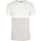 River Island Mens Jack And Jones Premium White Stripe T-shirt
