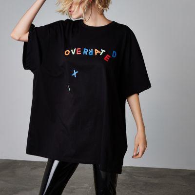 River Island Womens Ashish 'overrated' T-shirt