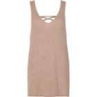 River Island Womens Knit Metallic Lace-up Back Tank