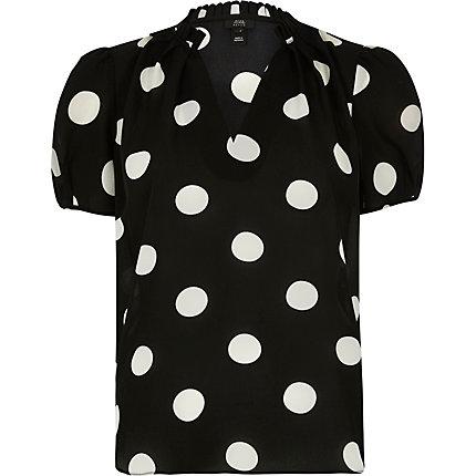River Island Womens Petite Spot V Neck Shell Top