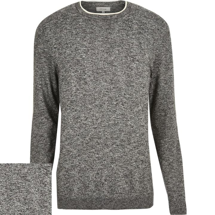 River Island Mensdark Crew Neck Jumper