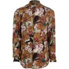 River Island Mens Floral Slim Fit Long Sleeve Shirt