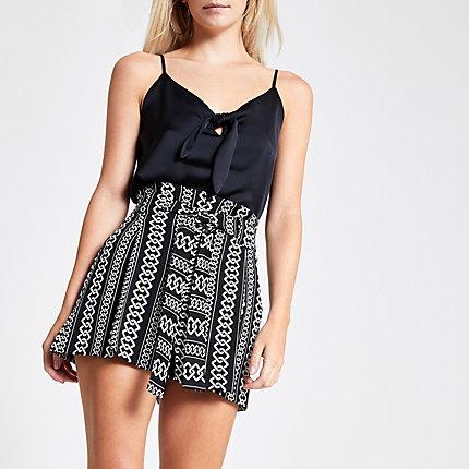 River Island Womens Petite Chain Print Shorts