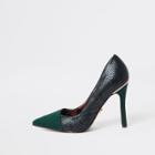 River Island Womens Croc Fold Front Court Shoes