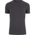 River Island Menscharcoal Muscle Fit Ribbed T-shirt