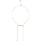 River Island Womens Gold Tone Simple Gem Necklace
