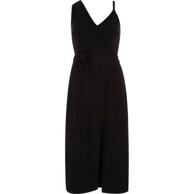 River Island Womens Wrap Front Tie Waist Cami Midi Dress