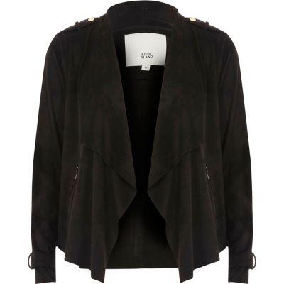 River Island Womens Faux Suede Fallaway Jacket