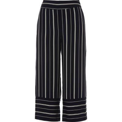 River Island Womens Petite Mixed Stripe Cropped Pants