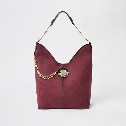 River Island Womens Coin Chain Slouch Shoulder Bag