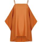 River Island Womens Satin Cold Shoulder Cape Sleeve Top