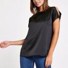 River Island Womens Round Neck Lace Trim Top