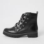 River Island Womens Leather Chunky Wide Fit Boots