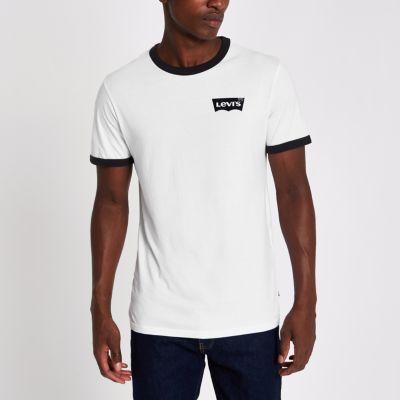 Mens Levi's White Contrast Logo Crew Neck T-shirt