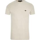 River Island Mens Wasp Faux Suede Muscle Fit T-shirt
