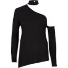 River Island Womens Rib One Shoulder Choker Top