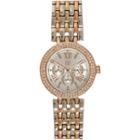 River Island Womens White And Gold Tone Bracelet Watch