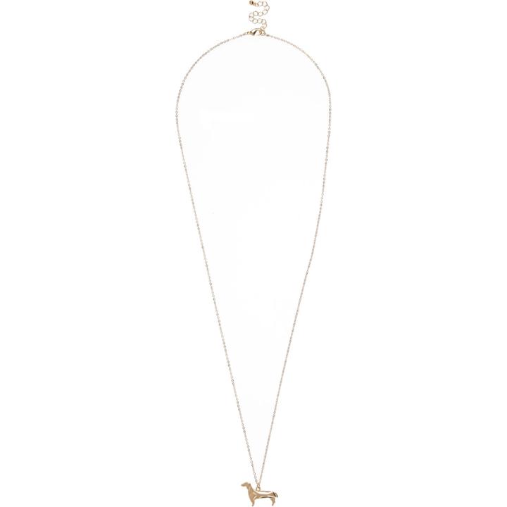 River Island Womens Gold Tone Animal Pendant Necklace