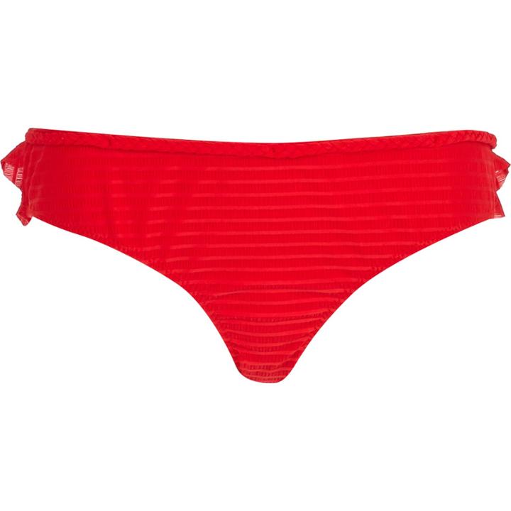River Island Womens Textured Plait Trim Bikini Bottoms