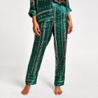 River Island Womens Printed Satin Pyjama Trousers