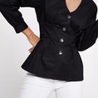 River Island Womens V Neck Button Front Blouse