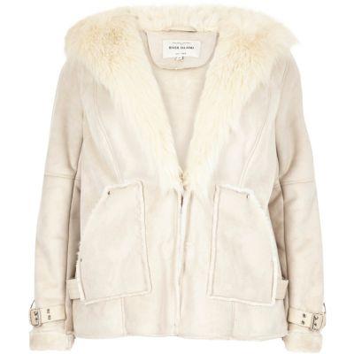 River Island Womens Plus Shearling Jacket