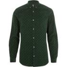 River Island Mens Cord Ditsy Button-down Slim Fit Shirt