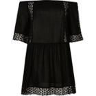 River Island Womens Laser Cut Bardot Beach Dress