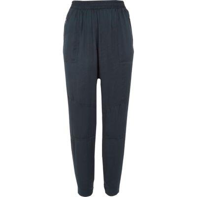 River Island Womens Satin Tapered Trousers