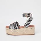 River Island Womens Stripe Flatform Sandals