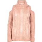 River Island Womens Knitted Cold Shoulder Sweater