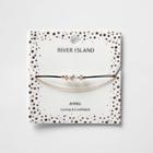 River Island Womens White April Birthstone Chain Bracelet