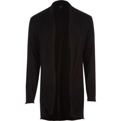 River Island Mens Longline Curved Hem Cardigan