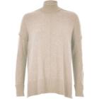 River Island Womens Oatmeal Turtleneck Boxy Sweater