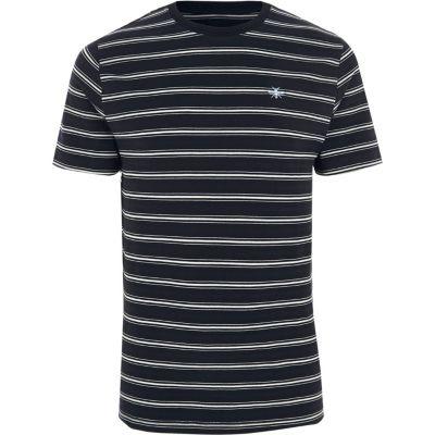 River Island Mens Slim Fit Stripe Crew Neck T-shirt