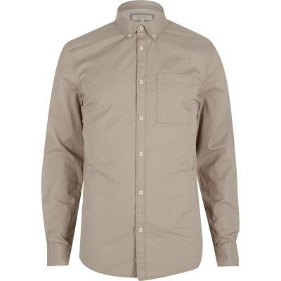 River Island Mens Twill Button-down Shirt